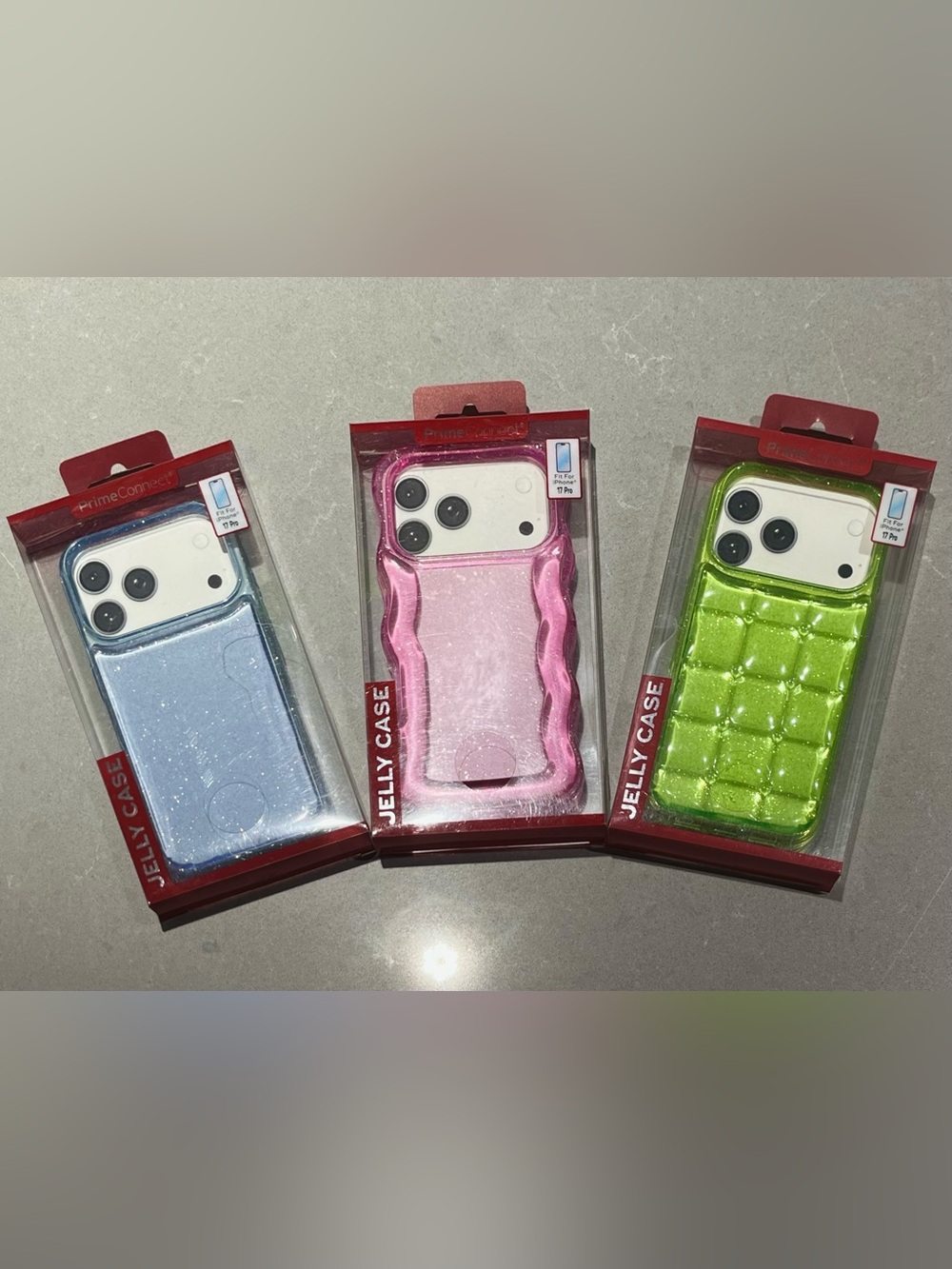 💚🩷🩵 3 Viral TikTok iPhone 17 PRO Needoh type inspired jelly cases. 💚🩷🩵